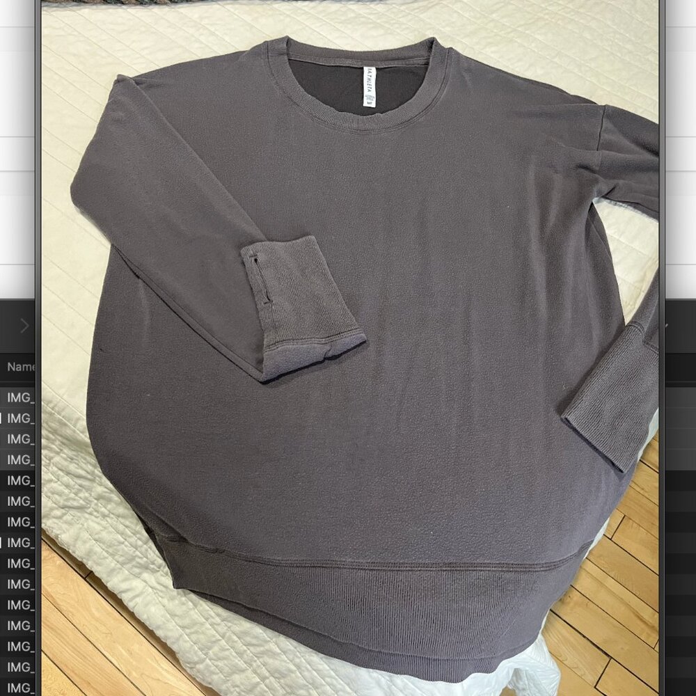 Athleta coaster luxe recover sweatshirt - purple - medium